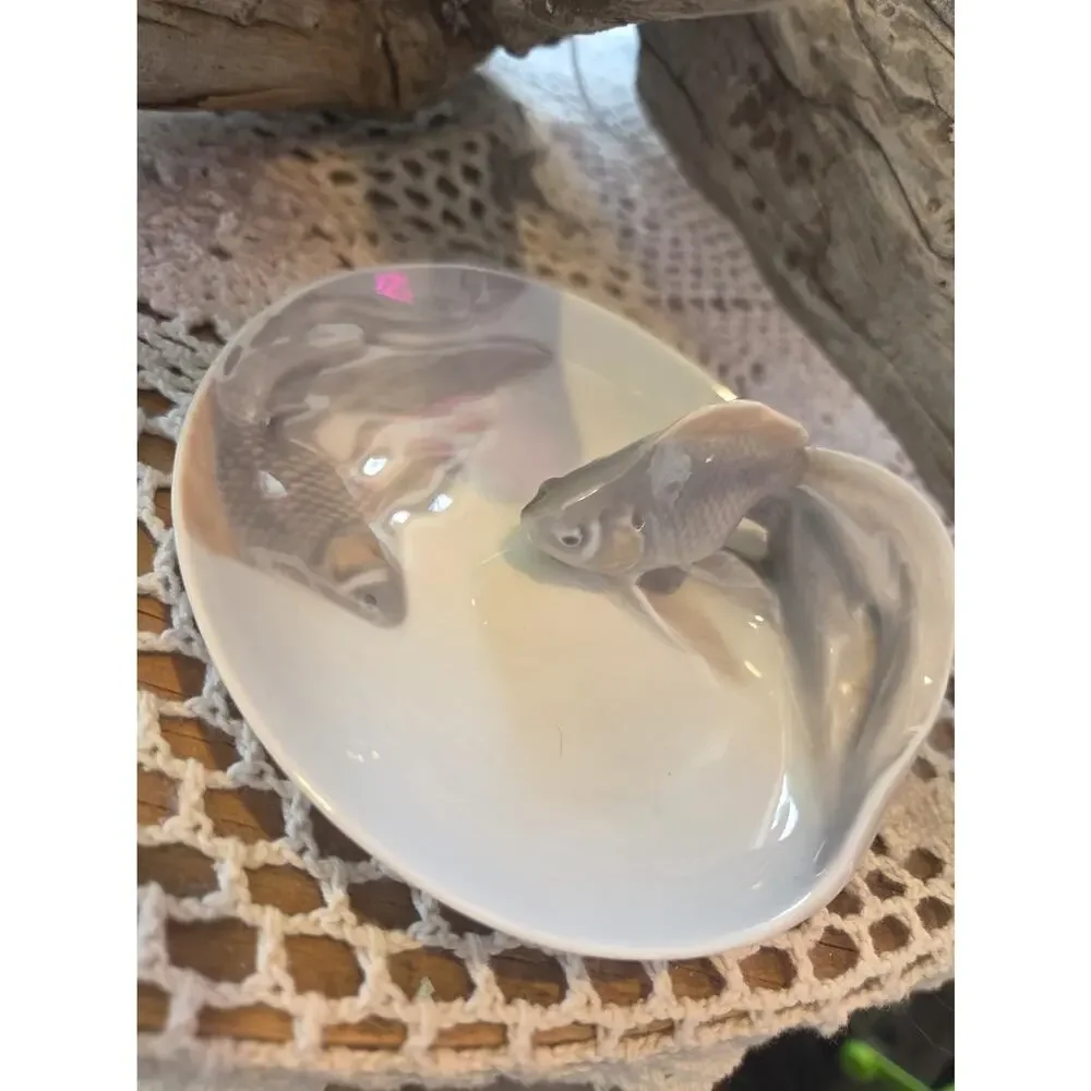 70's ~ Royal Copenhagen ~ Art Nouveau 4.75” Fish Bowl #931 ~ Amazing & Perfect!!